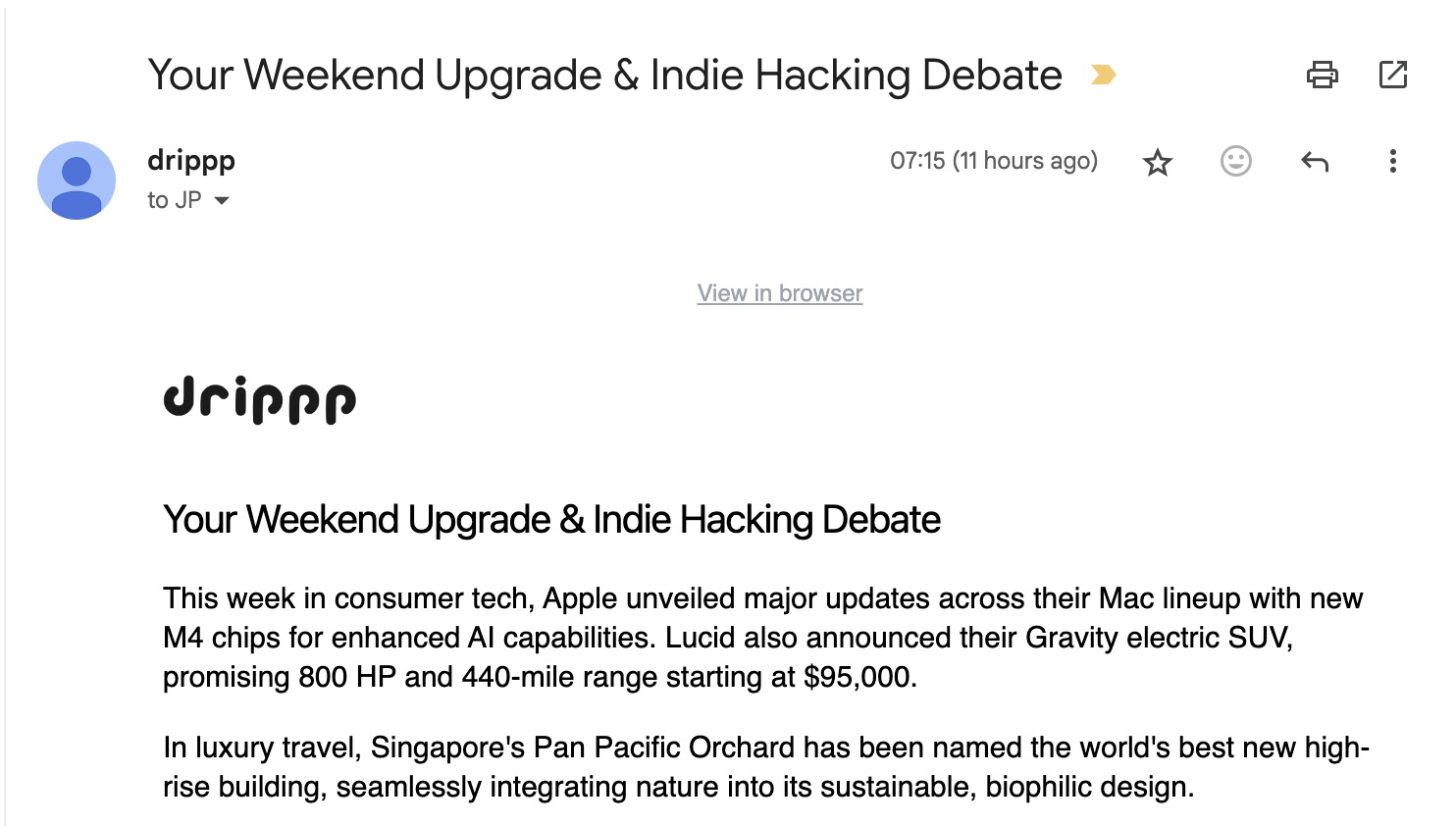 Cover Image for View Drippp in-app